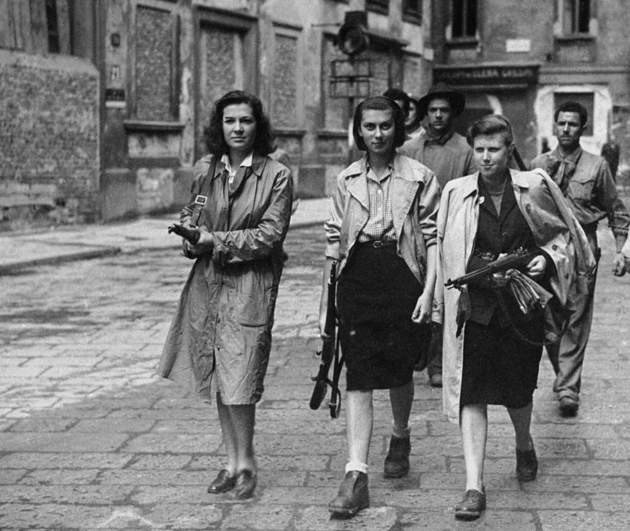 WWII — Women of the Italian resistance (Milan, Italy - April 1945)